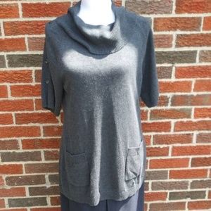 Leo & Nicole Cowl Neck Half Sleeve Tunic Size PL